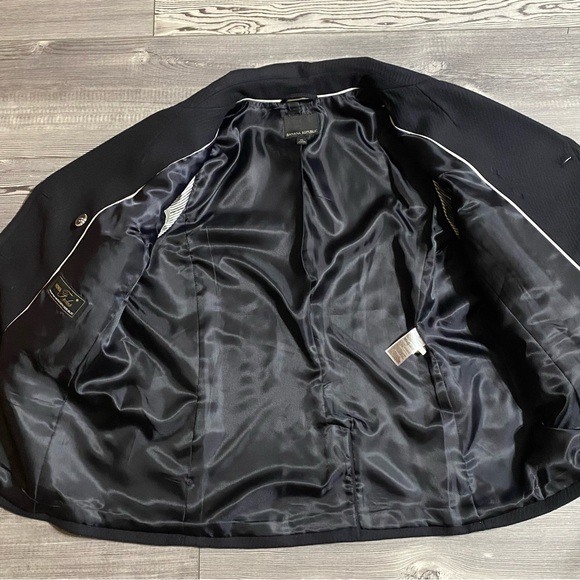 Banana Republic Pea Coat Wool Nylon Gold tone buttons with Emblem Fully Lined XL - Picture 12 of 16